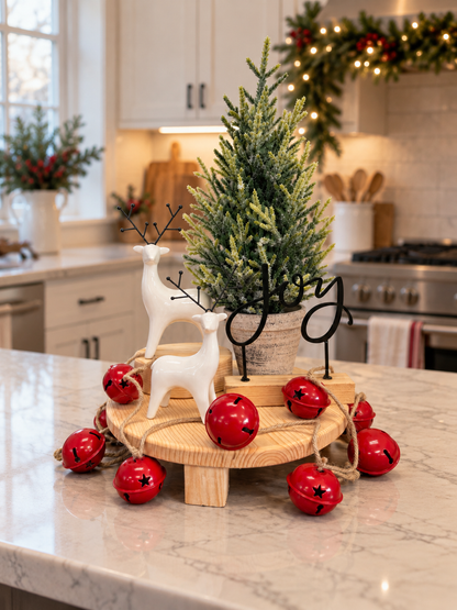 11” Handmade Pine Pedestal Tray Riser