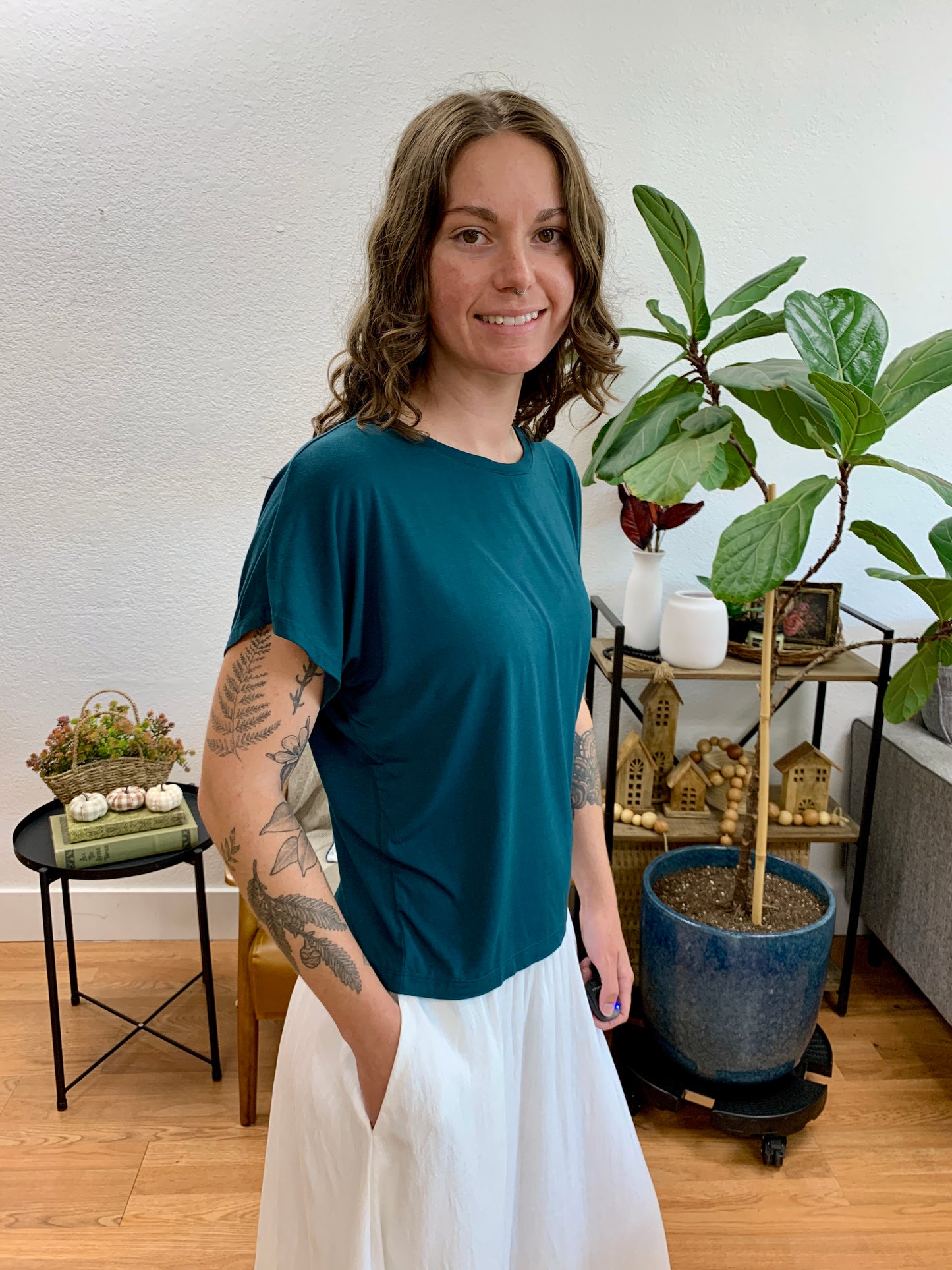 Hunter Green Soft Dolman Tee
