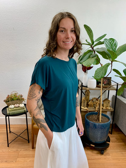 Hunter Green Soft Dolman Tee