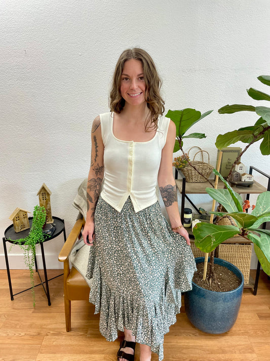 Flouncy Hem Skirt