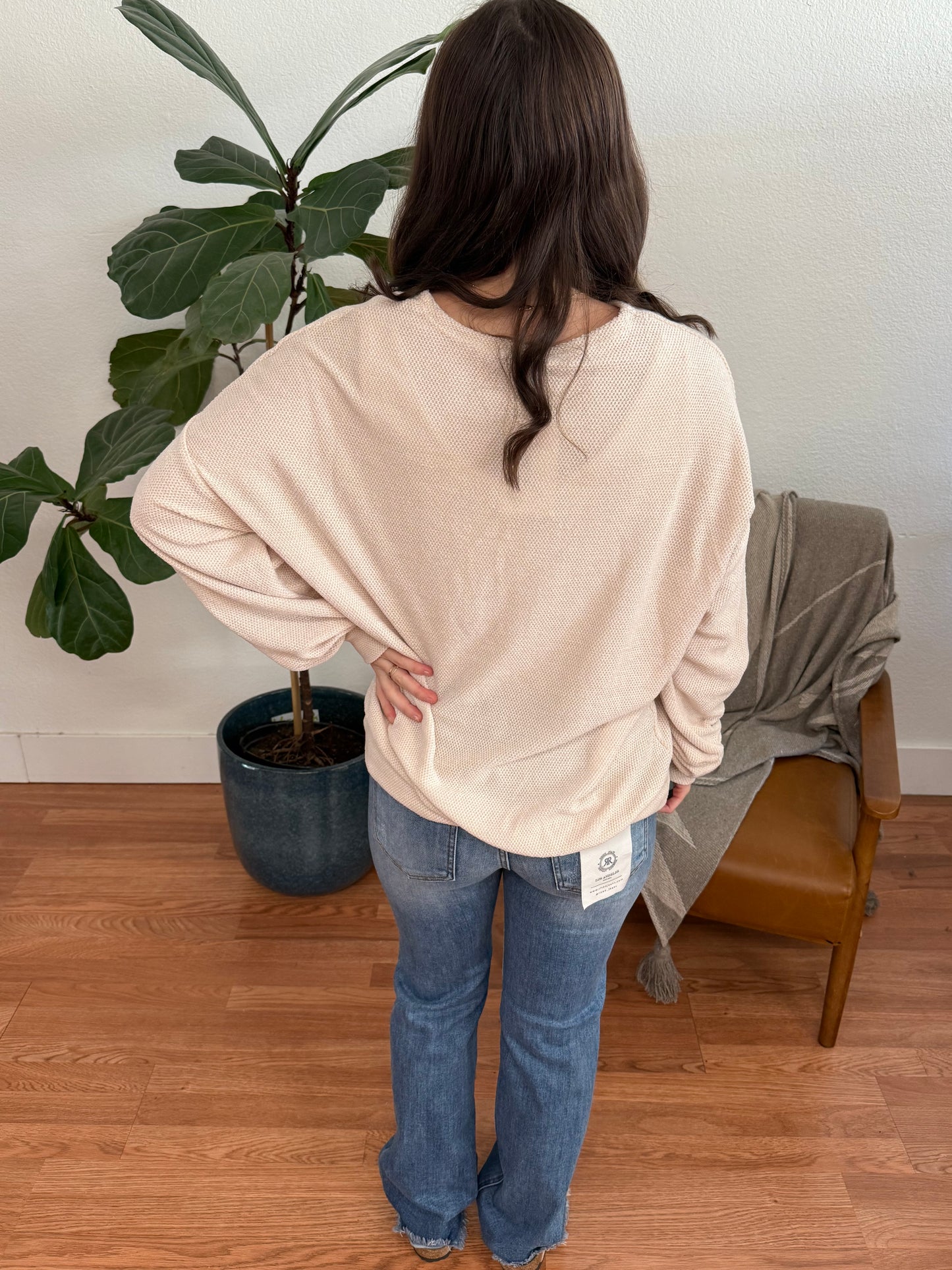 Cream Not So Basic Chenille Sweater