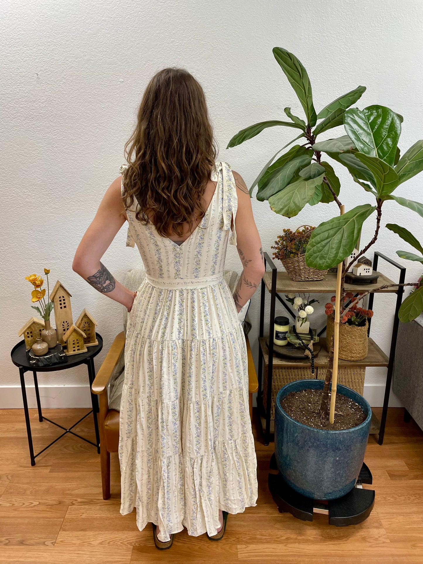 Blue Floral Maxi dress