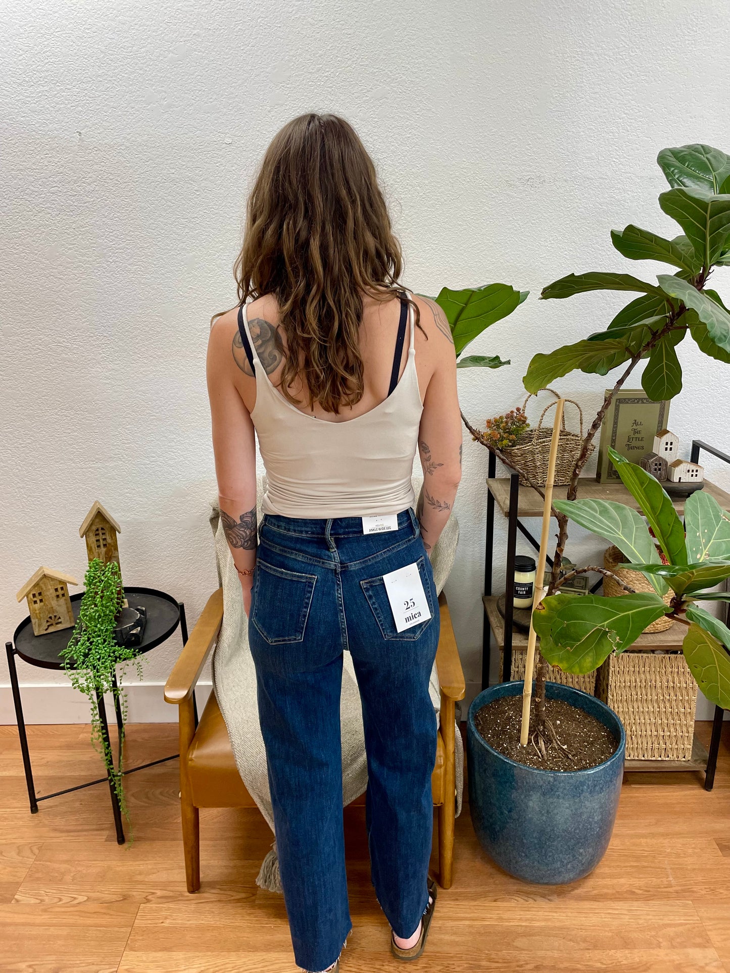 Mica Marine Wide Leg Crop Jeans