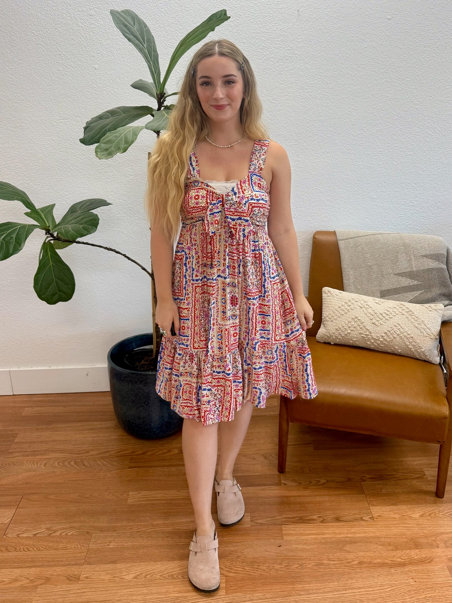 Mulitcolor Tiered Boho Dress