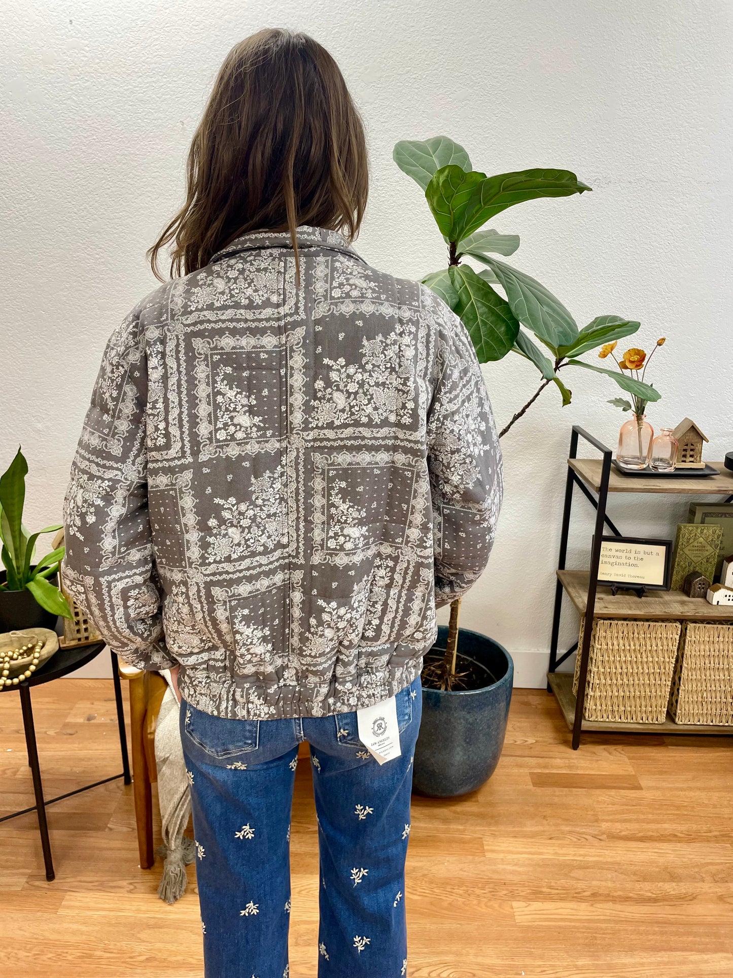 Grey Bandana Jacket - Terra Cottage