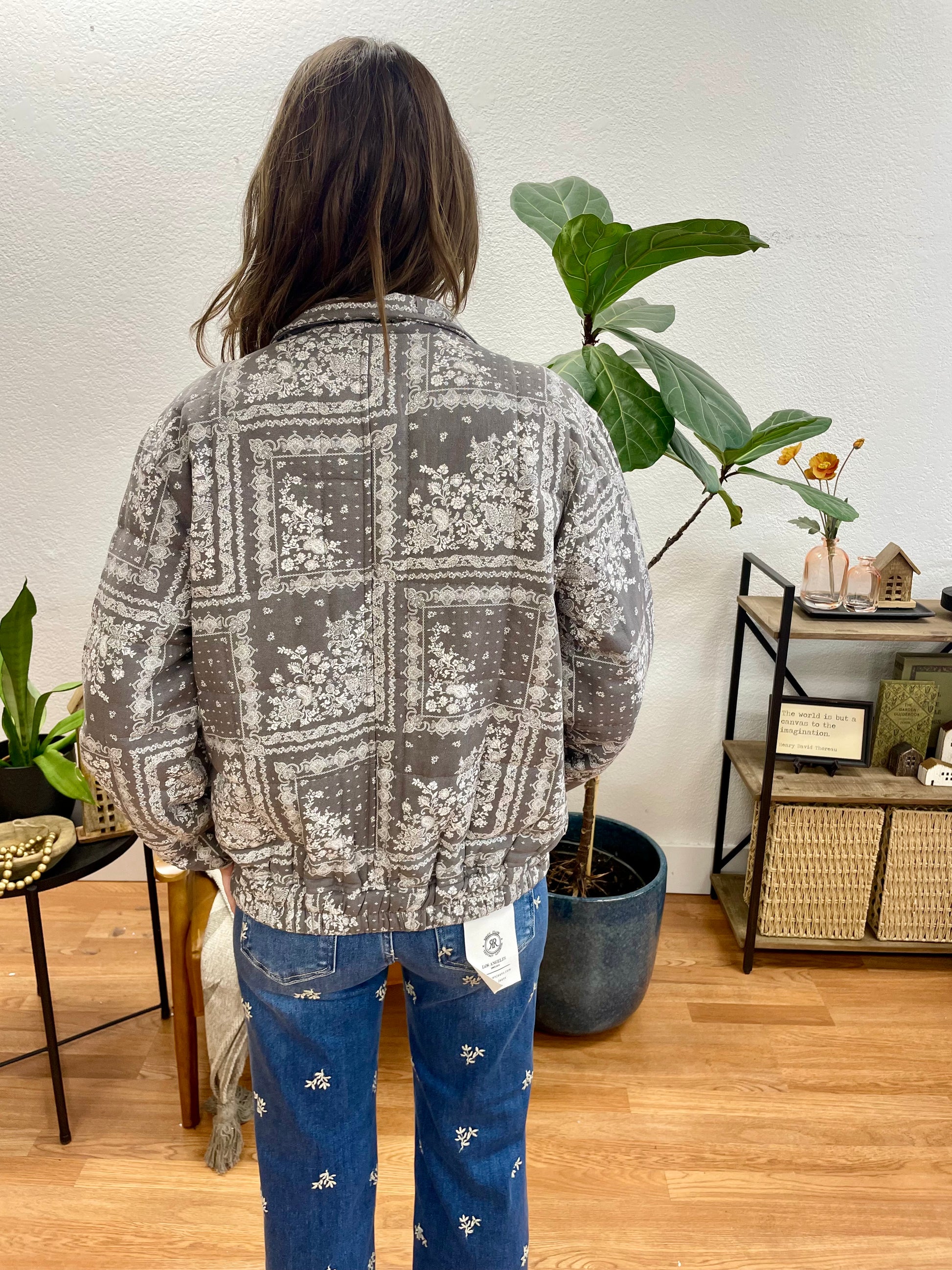 Grey Bandana Jacket - Terra Cottage