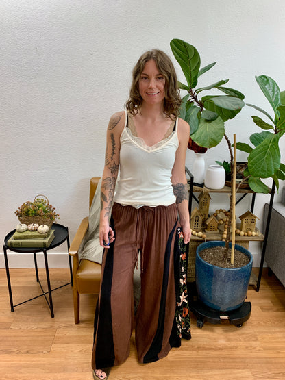 Brown and Black Mineral Wash Pants
