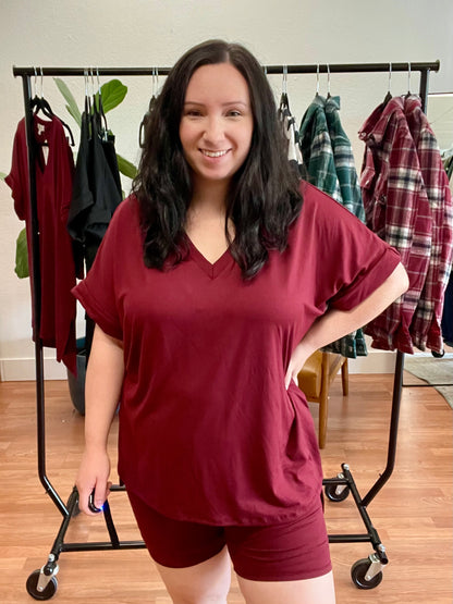 Cherry Loose Fit Top