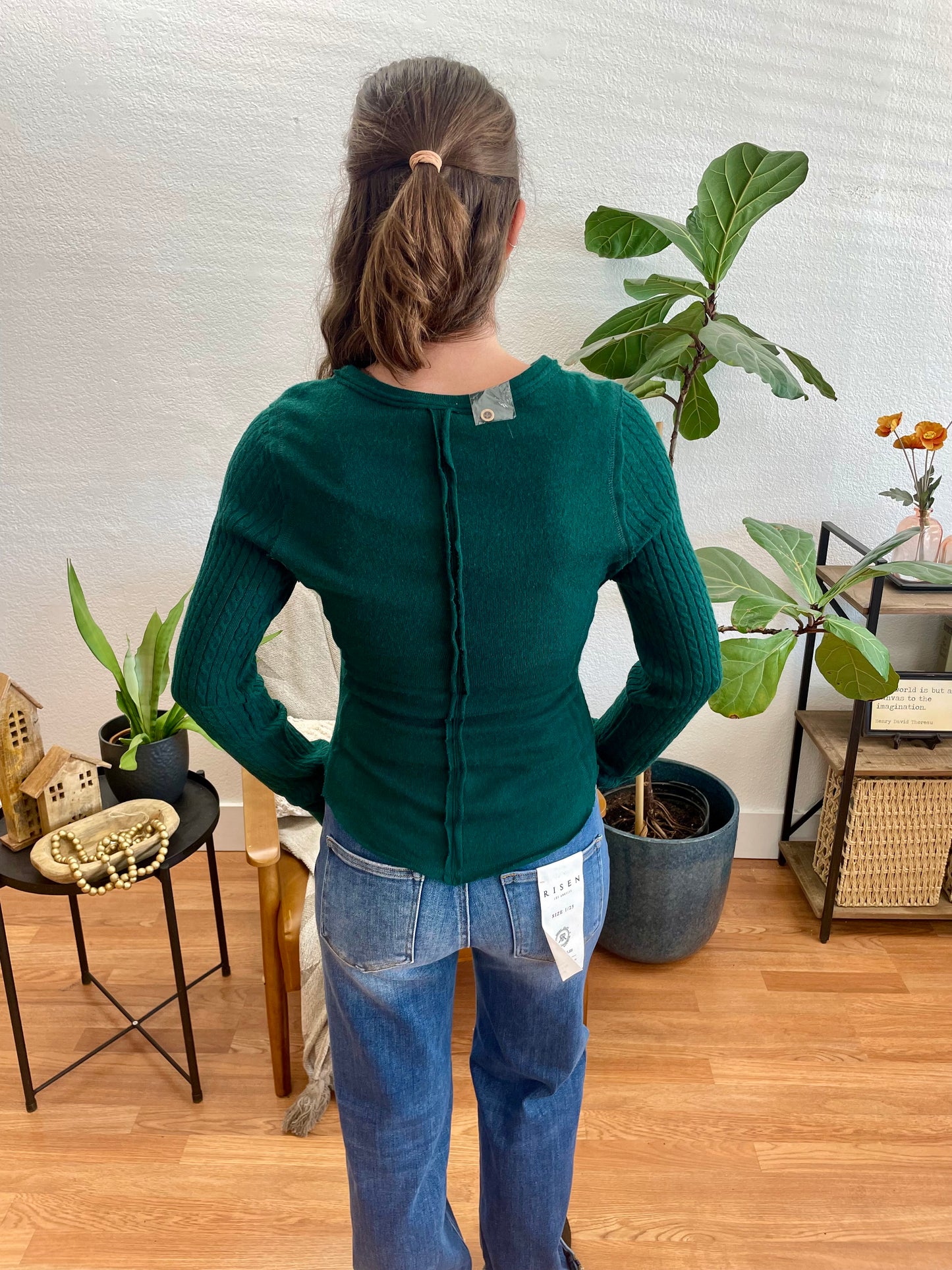 Forest Knit Sleeve Top