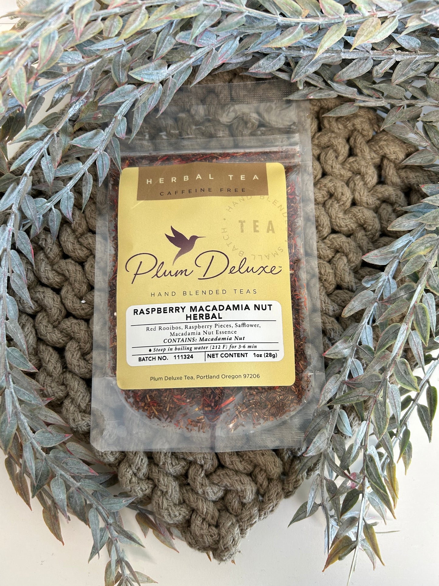 Raspberry Macadamia Herbal Tea