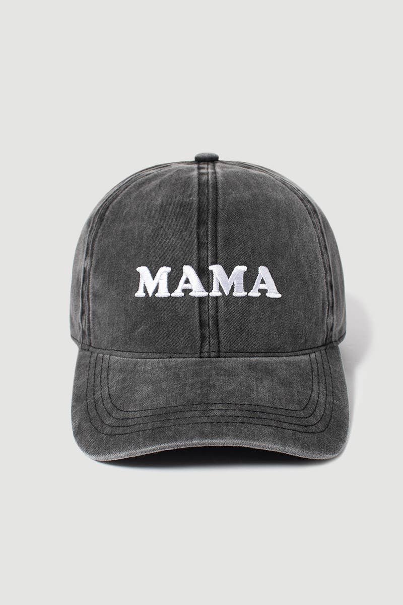 Black Mama Print Baseball Hat