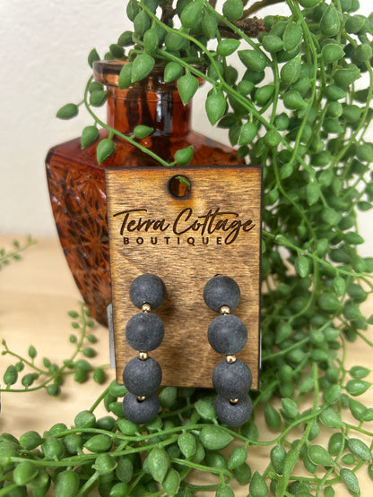 Acrylic Ball Hoop Earrings