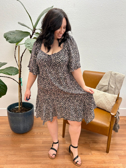 Black Hanky Hem Dress