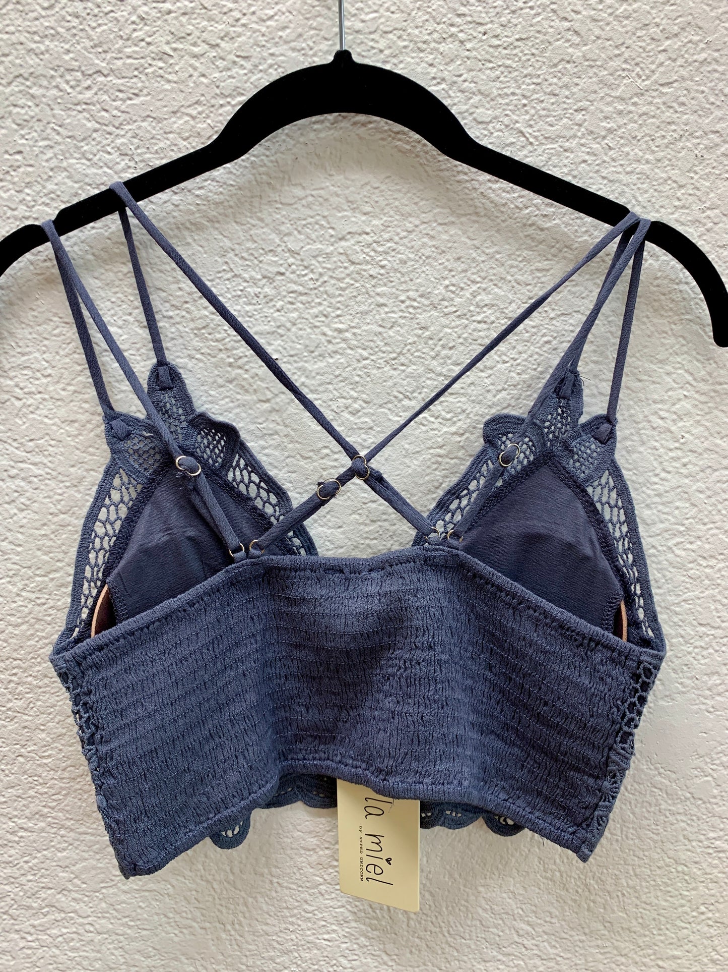 Carbon Padded Lace Bralette