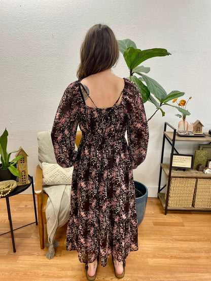 Red Sweetheart Floral Dress