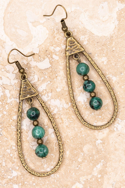 Sherri Earrings in African Turquoise - Terra Cottage