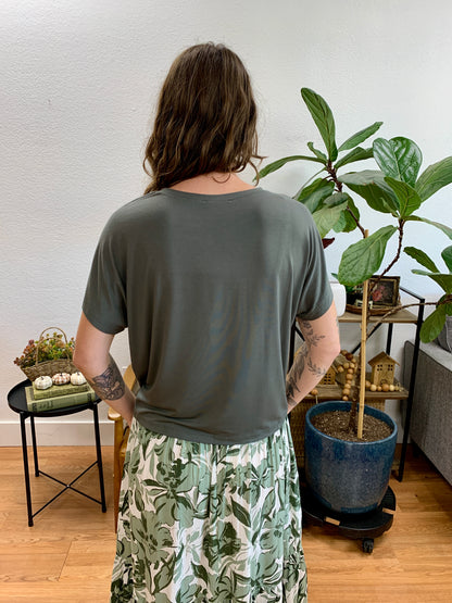 Gunmetal Soft Dolman Tee