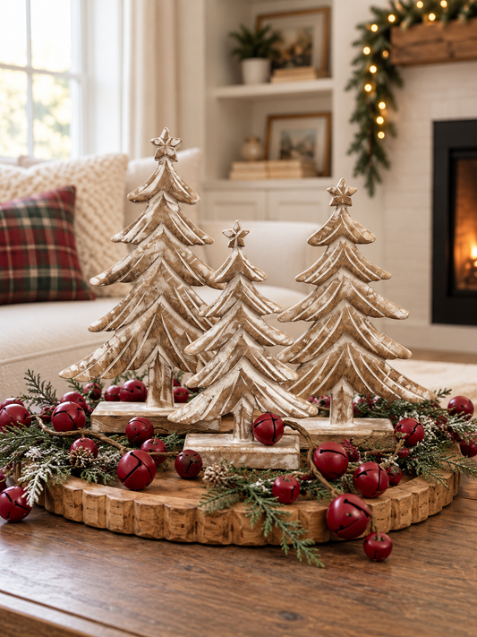 Washed Wood Trees with Star