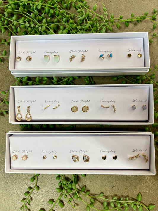 Multipack Stud Earrings Set