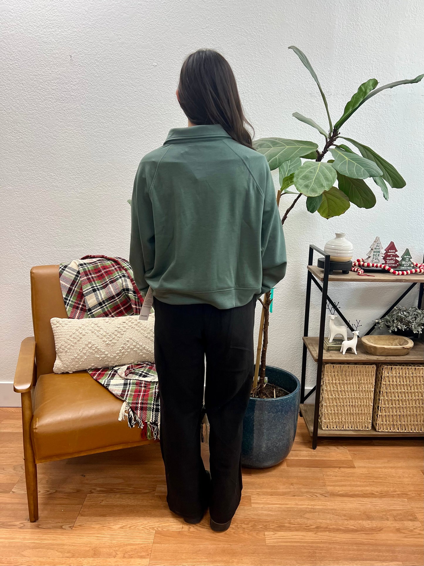 Black Wide Leg Fleece Sweatpants