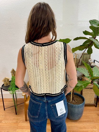 Ivory Embroidered Vest