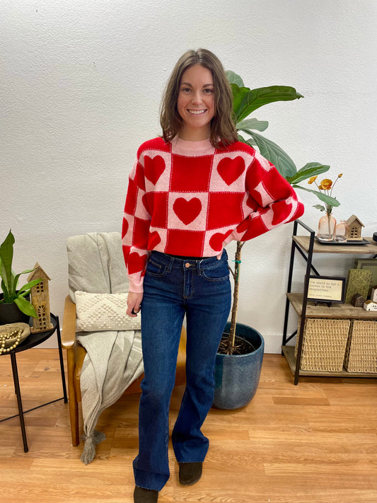 Risen Dark Wash Flare Textured Jeans