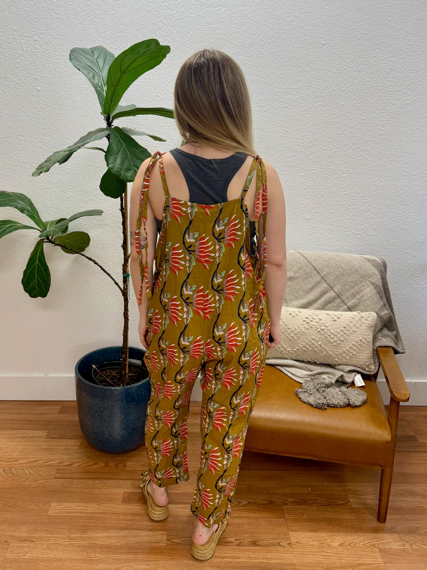 Mustard Floral Jumpsuit