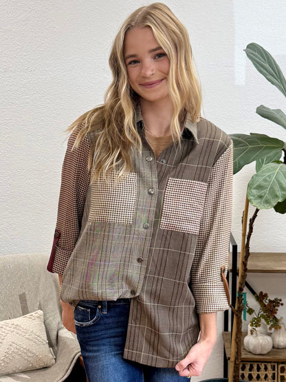 Mocha Mix Plaid Jacket