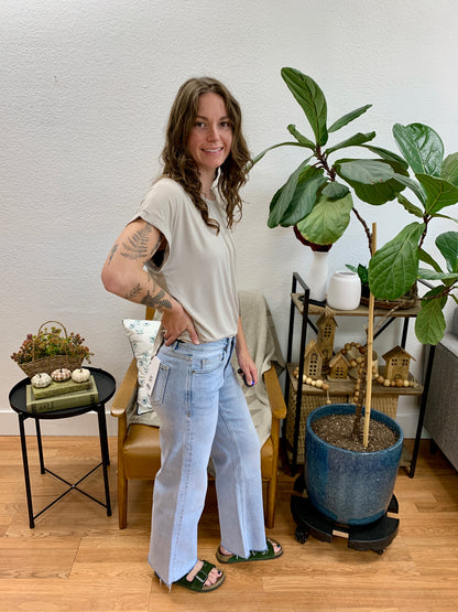 Mica Blue Koi Crop Wide Leg