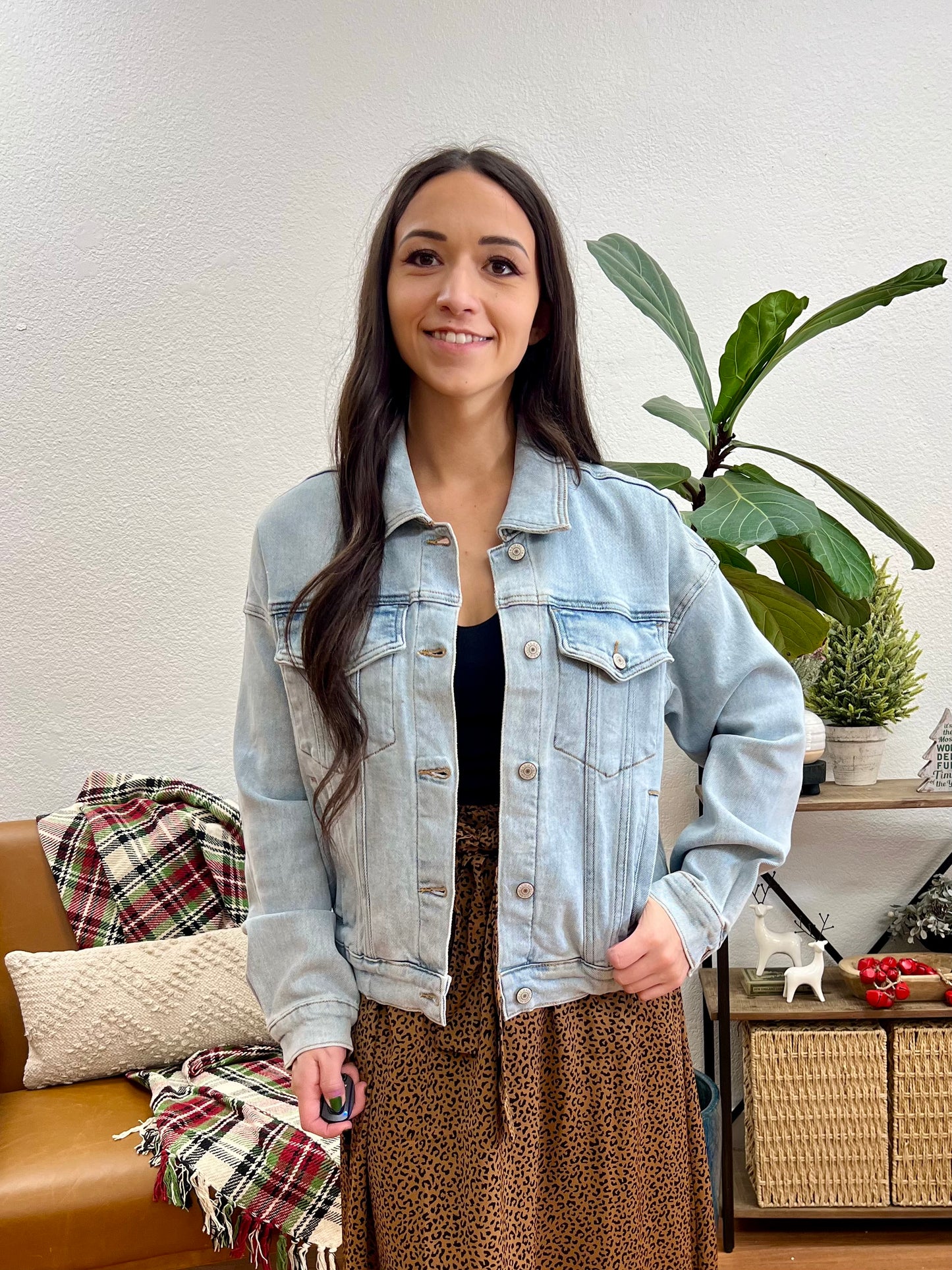 Drop Shoulder Denim Jacket