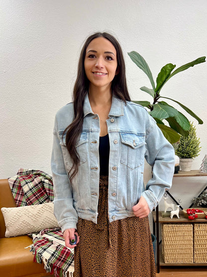 Drop Shoulder Denim Jacket