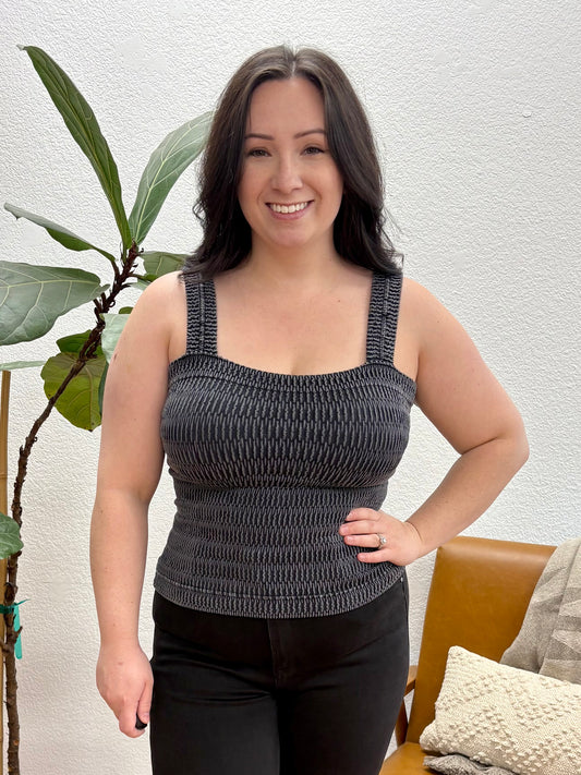 Black Stone Washed Tank