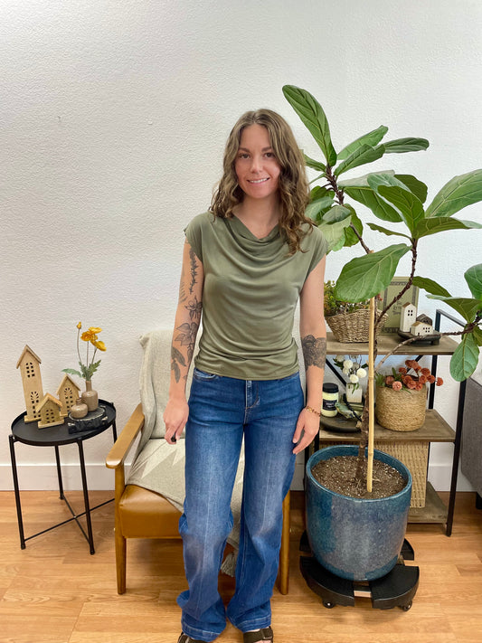 Mica Captain Blue Wide Leg Jeans