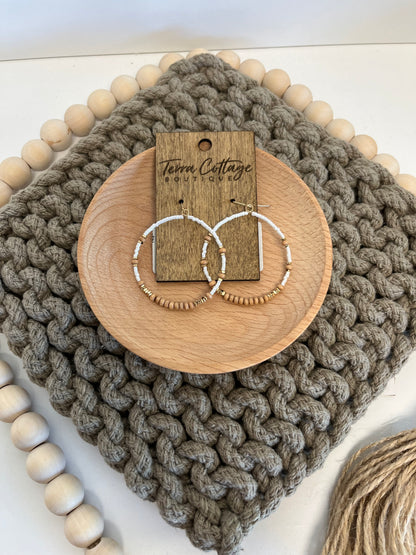 Beaded Hoop Earrings