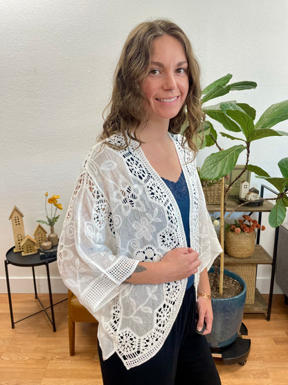 White Lace Kimono