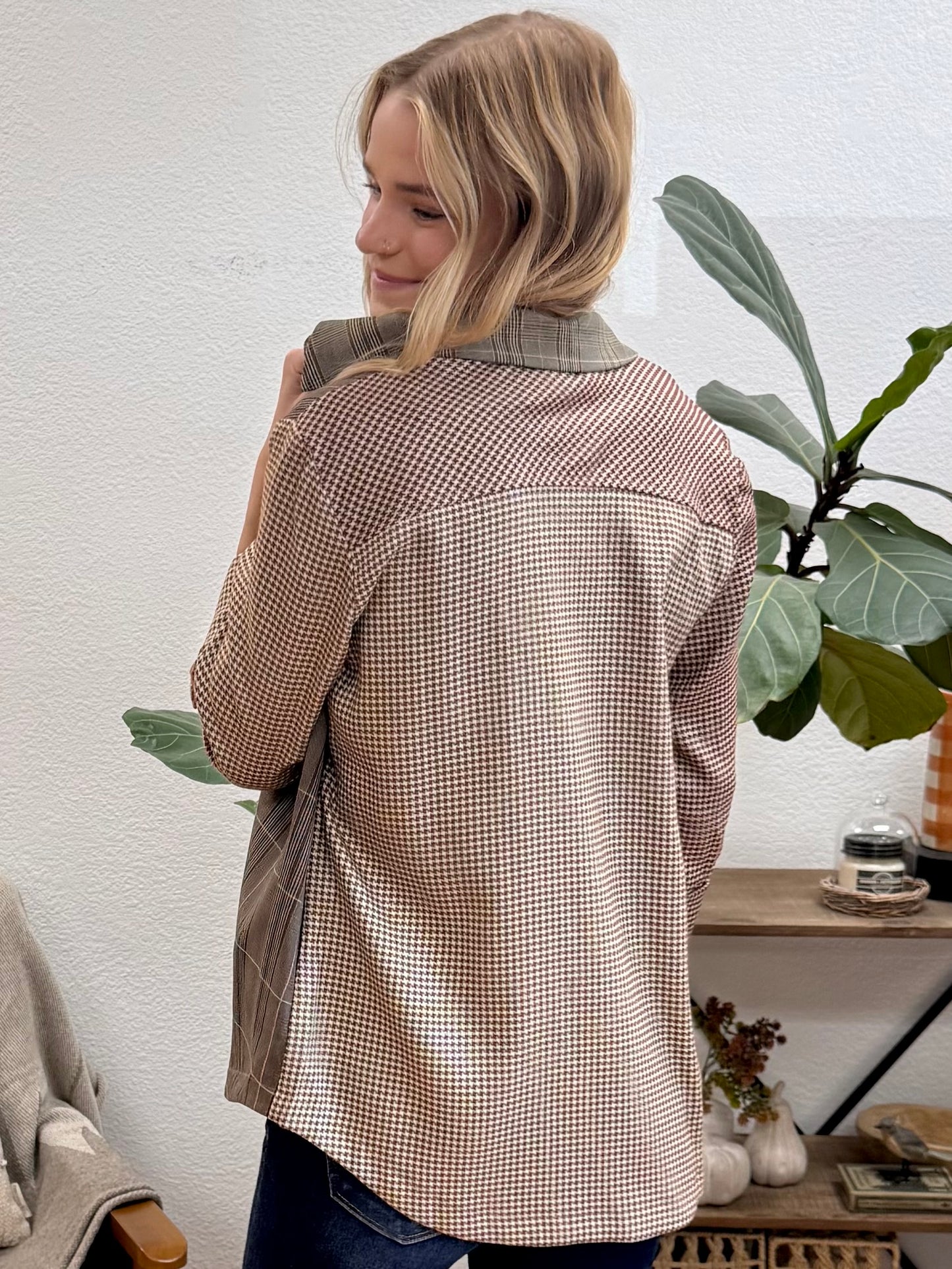 Mocha Mix Plaid Jacket