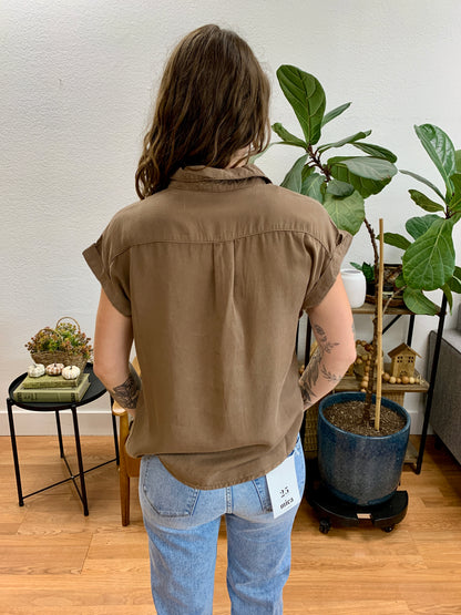 Brown Dolman Tencel Top
