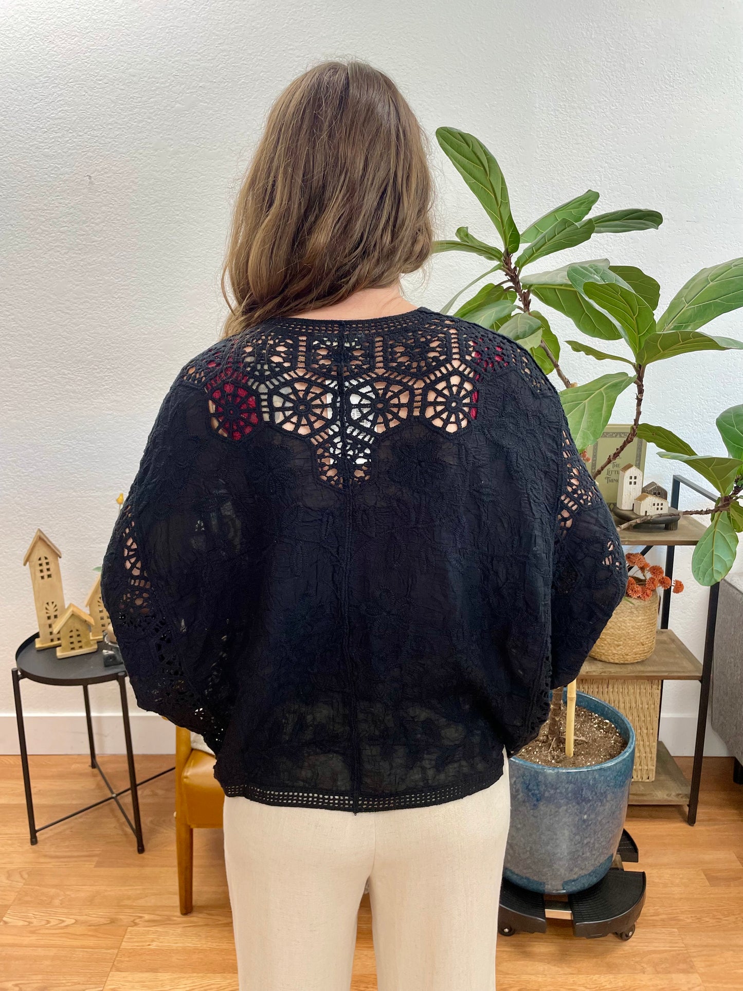 Black Lace Kimono