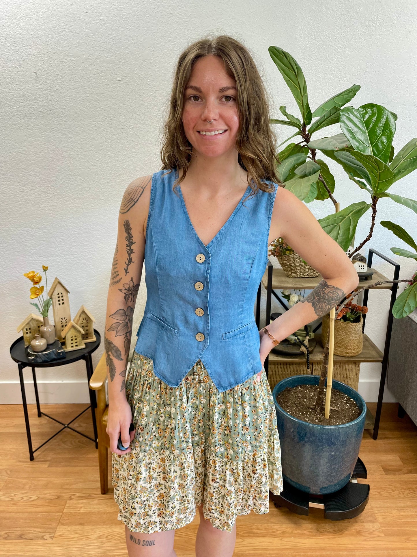 Chambray Vest