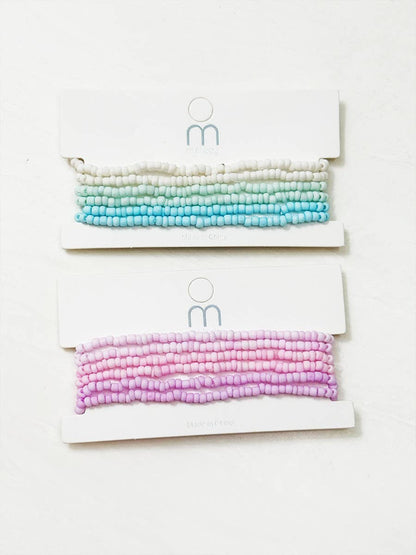 Soft Tone Stacked Seed Bead Bracelet