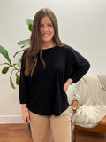 Black Raglan Top