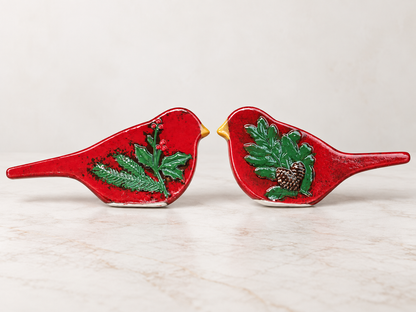 Red Ceramic Bird