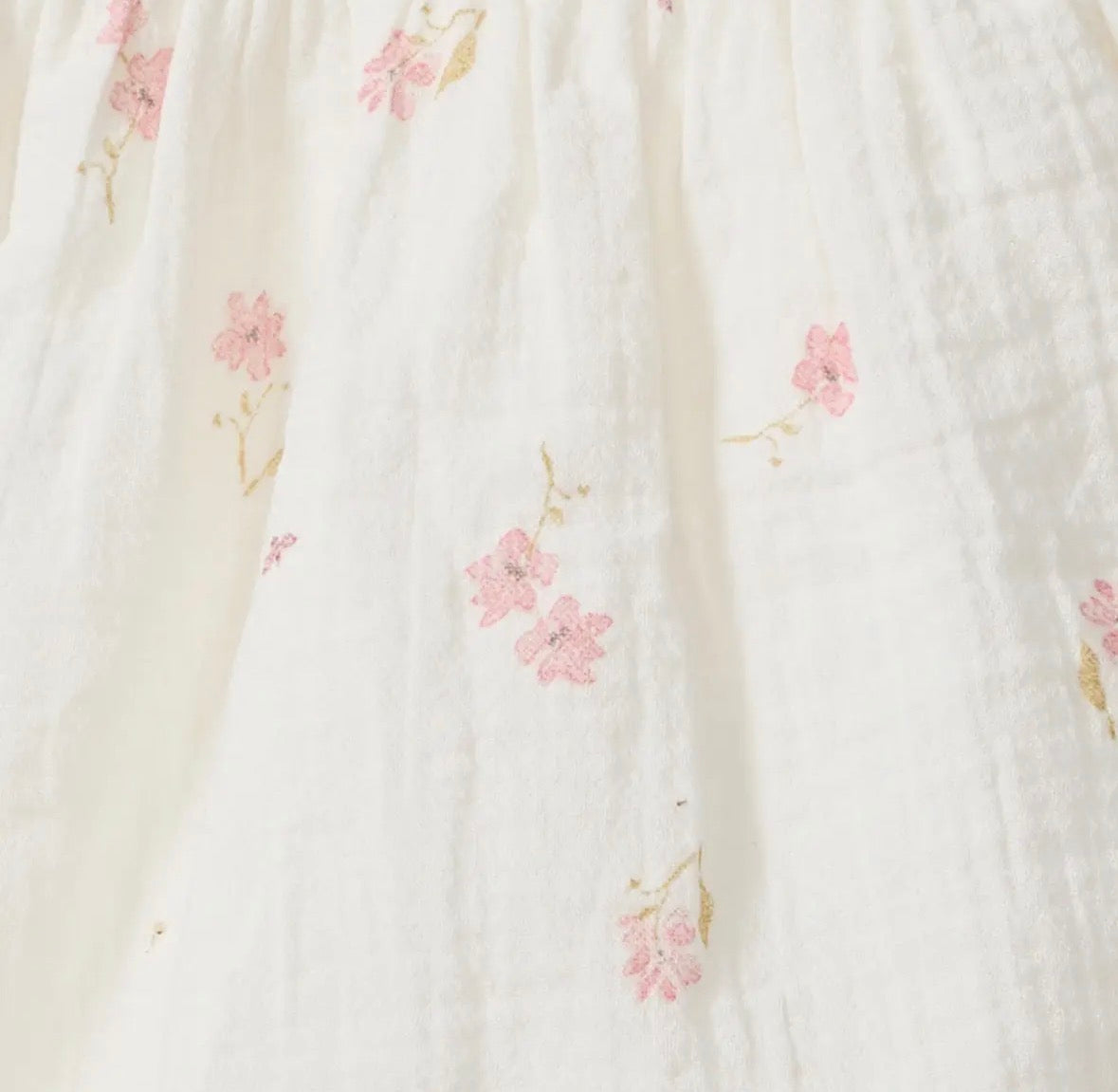 Girls Floral Muslin Baby Romper
