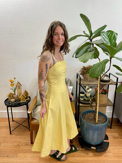 Yellow Fit & Flare Dress