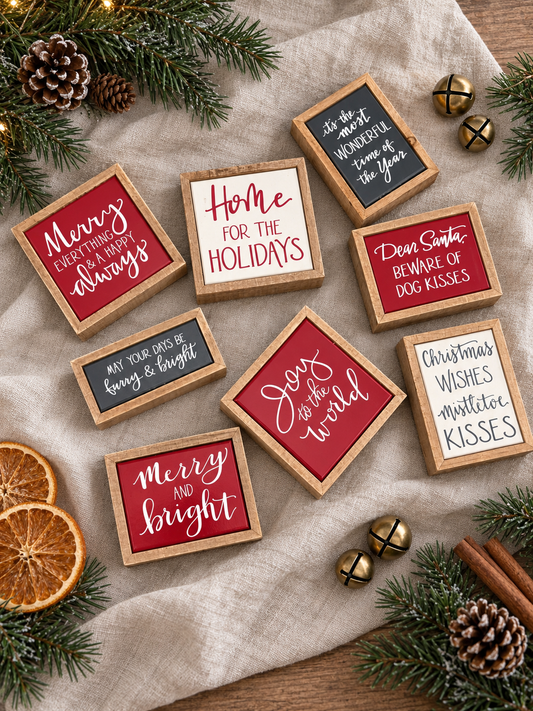 Mini Holiday Box Signs