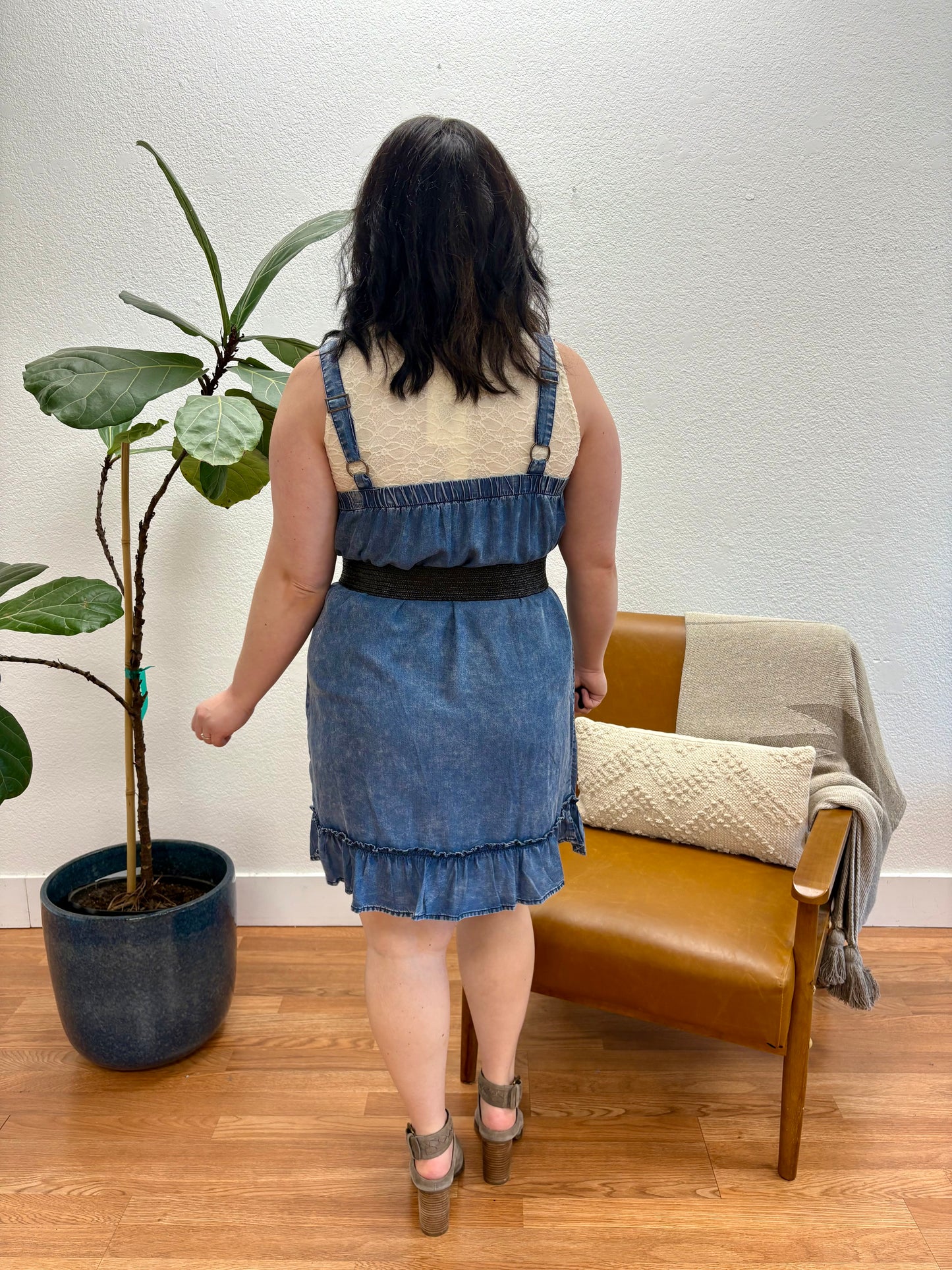 Dark Denim Button Down Dress