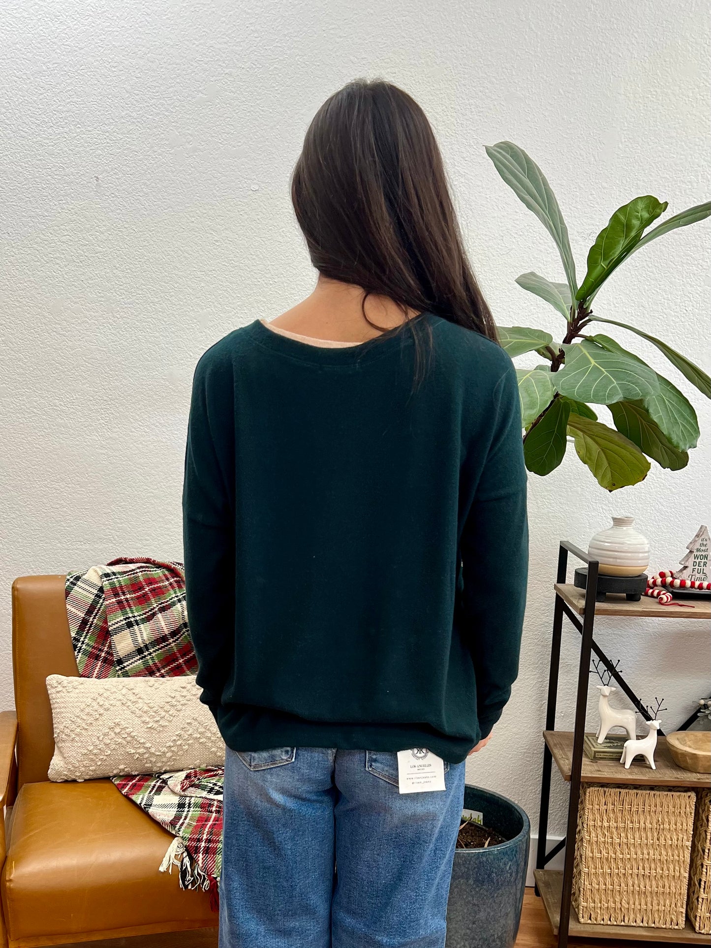 Hunter Green Soft Crew Neck