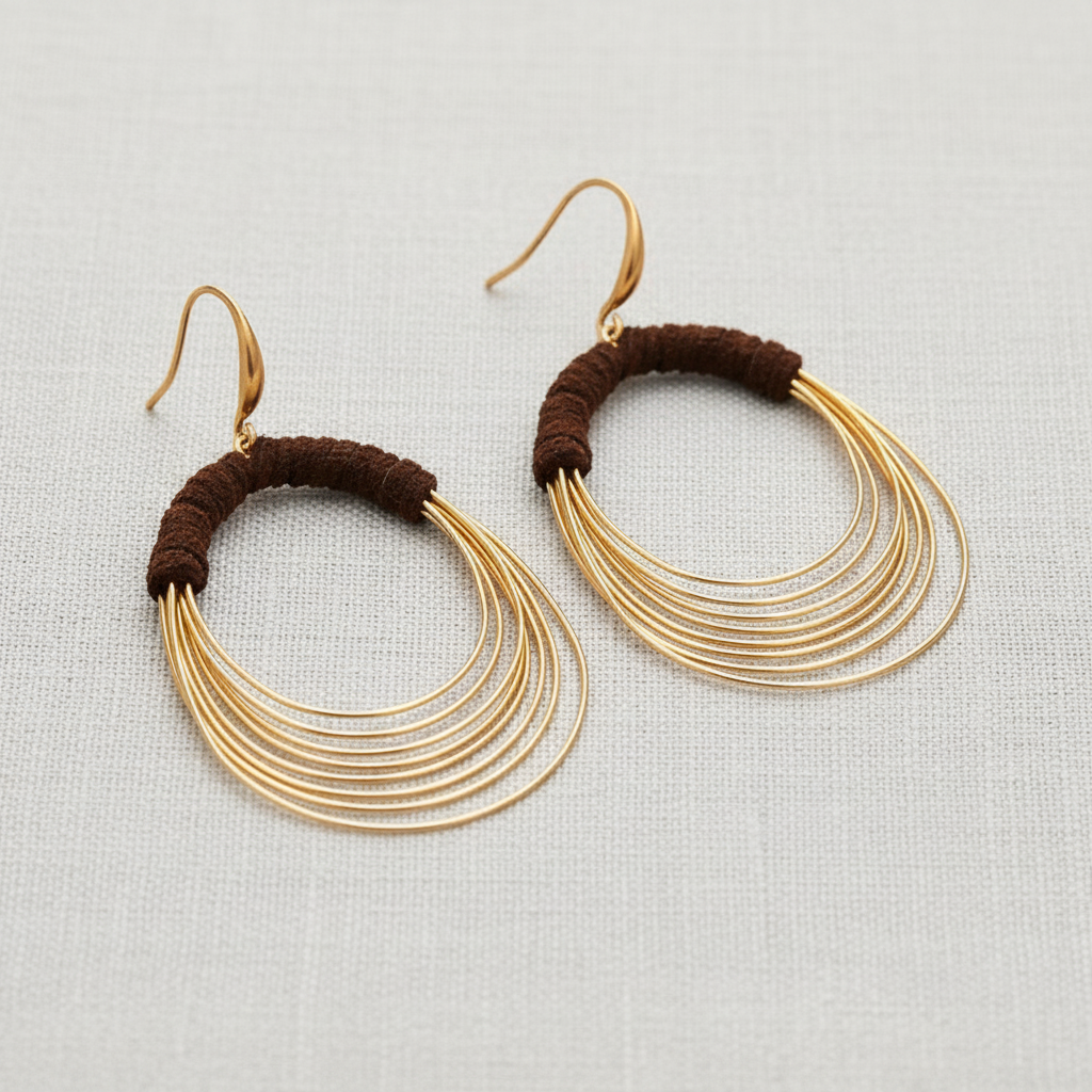 Multi-Layer Circle Geometric Earrings
