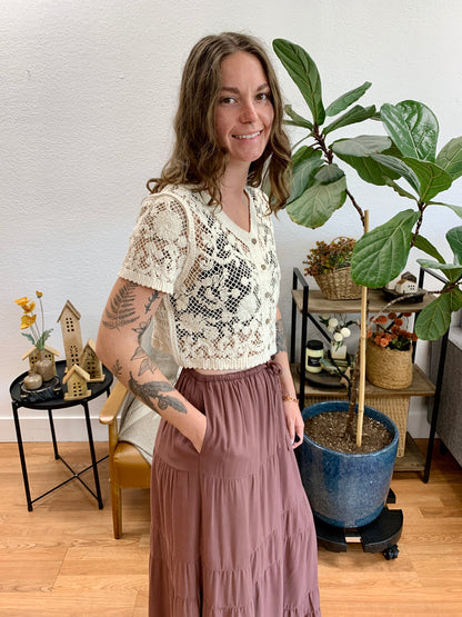 Floral Lace Cardigan Top
