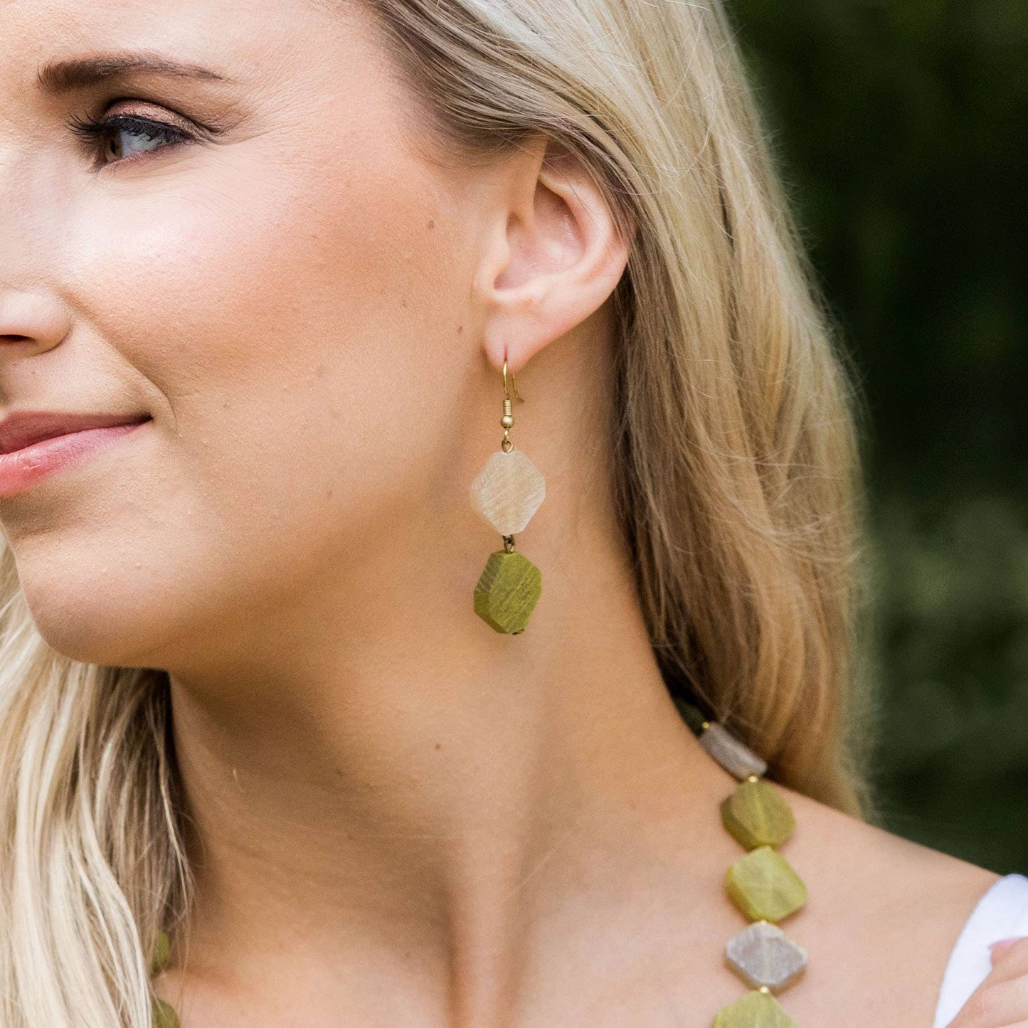 Omala Citrus Sunshine Collection Earrings - Angled Beads